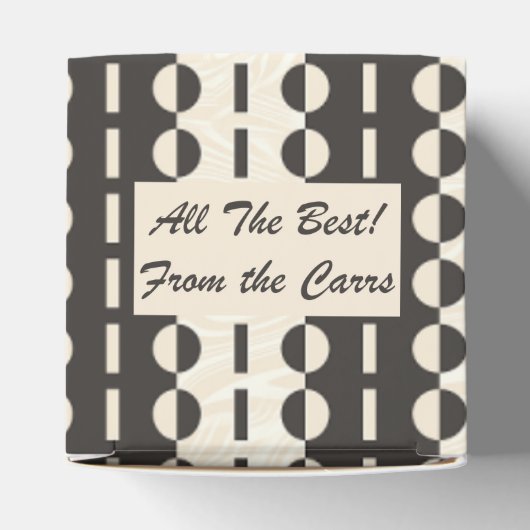 サークルストライプオン – 木炭クリームハート フェイバーボックス (上部)