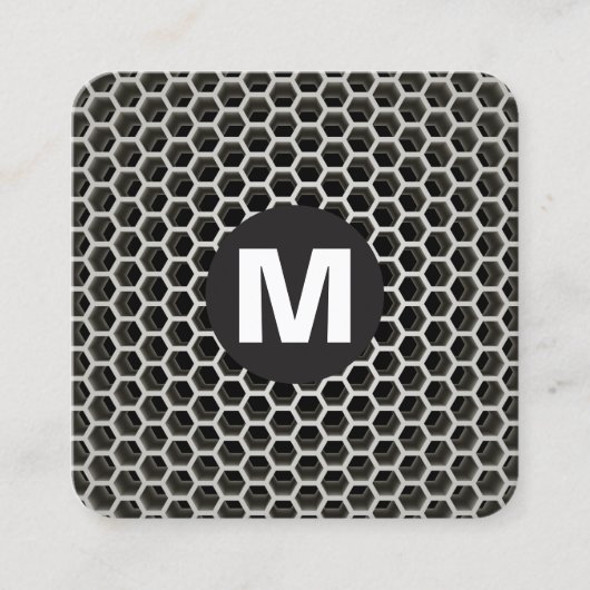 サークルスポットモノグラム – ハニカムウォーム スクエア名刺 (正面)