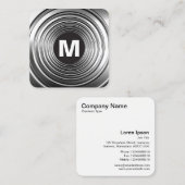 サークルスポットモノグラム – 長春B&W スクエア名刺 (正面/裏面)