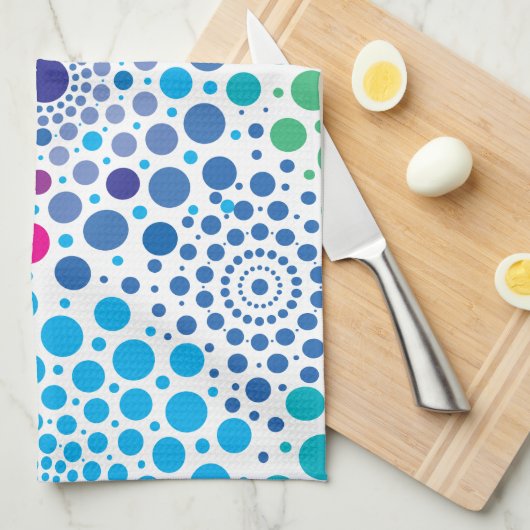 サークルズ マンダラ 3 キッチンタオル (四つ折り)