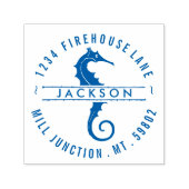 サークルセルフインクのシーホース差出人住所スタンプ セルフインキングスタンプ (デザイン)