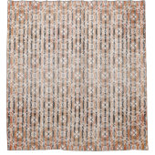 サークルタイル&パタストライプーンシャワーカーテン シャワーカーテン (正面)