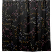 サークルチェーン虹 シャワーカーテン (正面)