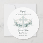 サークルディナープレートサンキューカードバプテスマ 招待状 (正面)