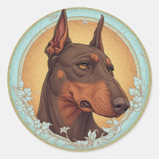 サークルドッグ芸術的華美 ラウンドシール