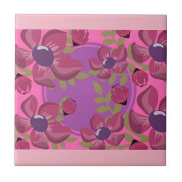 サークルドットフローラタイルデザイン タイル