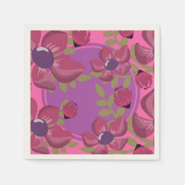 サークルドットフローラナプキンズ スタンダードカクテルナプキン