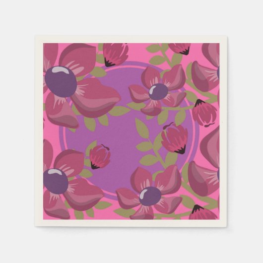 サークルドットフローラナプキンズ スタンダードカクテルナプキン (正面)