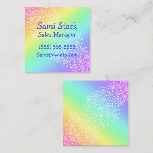 サークルドットレインボースクエアビジネスカード スクエア名刺 (正面/裏面)