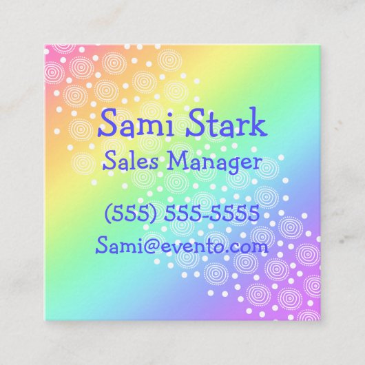 サークルドットレインボースクエアビジネスカード スクエア名刺 (正面)