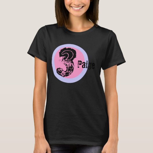 サークルネームと年齢3歳の誕生日Tシャツ Tシャツ (正面)