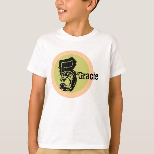 サークルネームと年齢5誕生日Tシャツ Tシャツ (正面)