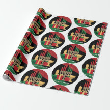 サークルハッピークワンザラッピング紙