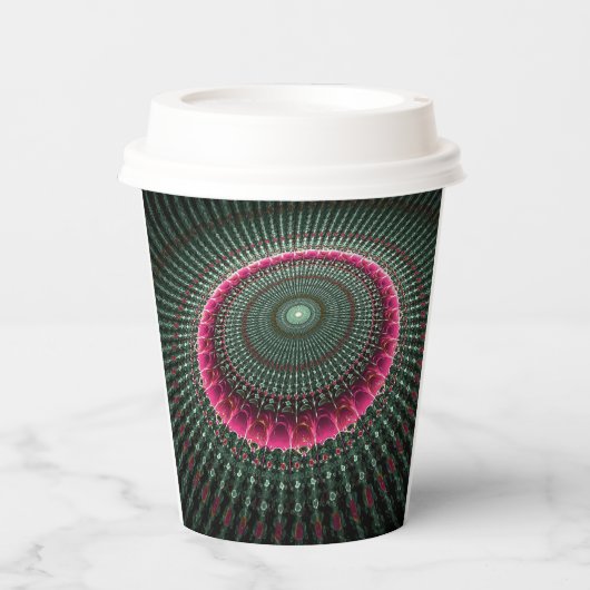 サークルパターン紙カップ 紙コップ (正面)