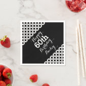 サークルパターン60th誕生日紙ナプキン スタンダードカクテルナプキン (インサイチュ)