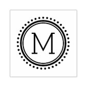 サークルファミリ点々のあるモノグラムスタンプ ラバースタンプ (インプリント)