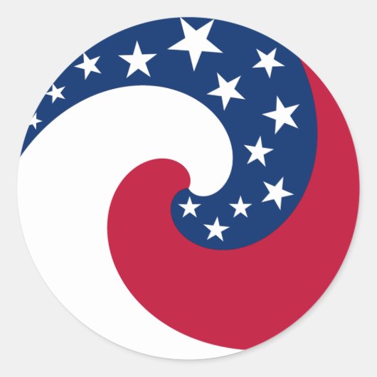 サークルフラグステッカー ラウンドシール (正面)