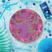 サークルフローラプレート ペーパープレート (パーティー)