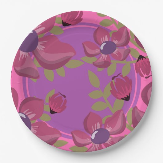 サークルフローラプレート ペーパープレート (正面)