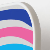 サークルブルーピンクグレーピックボールパドル ピックルボールラケット (左詳細)