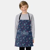 サークルブルーピーチパタミニマルーン エプロン (着用した状態)