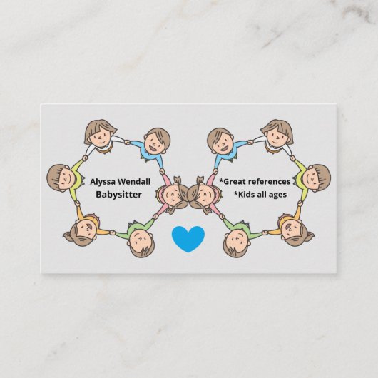 サークルベビシッ遊ターのかわいい子どもたち 名刺 (裏面)