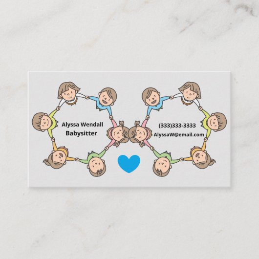 サークルベビシッ遊ターのかわいい子どもたち 名刺 (正面)