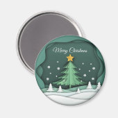 サークルマグネット「メリークリスマス」 マグネット (正面/裏面)