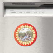 サークルマパーソナライズされたグネットファミリー写真 マグネット (インサイチュ (食洗機))