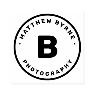 サークルモノグラムはっきりした会社のラバースタンプ ラバースタンプ