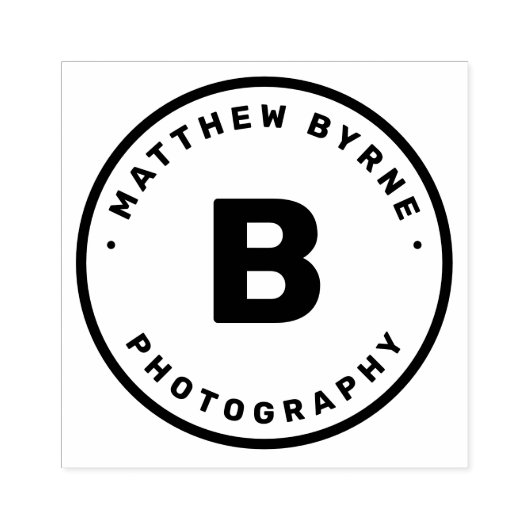 サークルモノグラムはっきりした会社のラバースタンプ ラバースタンプ (インプリント)