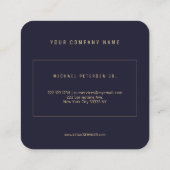 サークルモノグラム海軍金ゴールド法律顧問サービス スクエア名刺 (裏面)