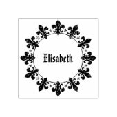 サークルライリー&スター+お客様のアイテム ラバースタンプ (インプリント)