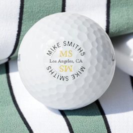 サークルロゴゴルフプレーヤーモノグラム ゴルフボール