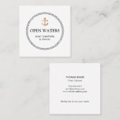 サークルロー航海のプ金ゴールドボートいかりマリーナ スクエア名刺 (正面/裏面)