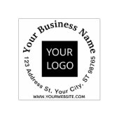 サークル差出人住所のビジネスタンプロゴの追加 ラバースタンプ (インプリント)