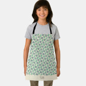 サークル海軍の緑のパタミニマルーン エプロン (インサイチュ)