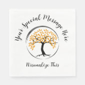 サークル生存者のパーティーの木 スタンダードランチョンナプキン (正面)