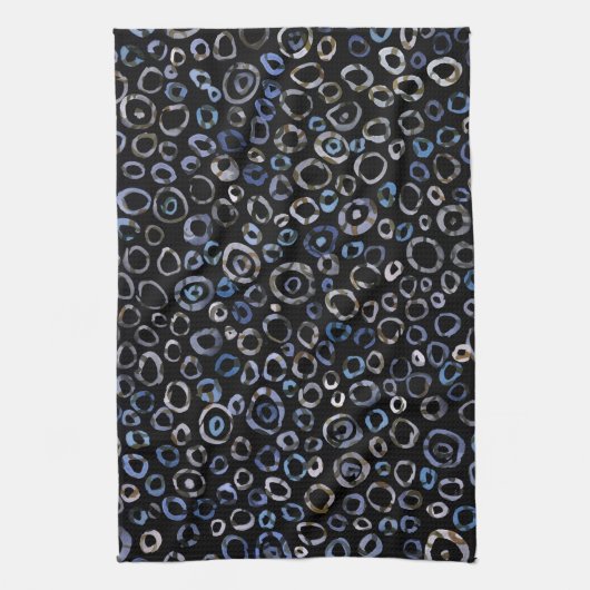 サークル石板木炭 キッチンタオル (縦)