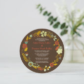 サークル秋リースデザイン-カップルズシャワー招待状 招待状 (スタンド正面)