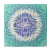 サークル – アクアティール(緑がかった色)ターコイズシアンブルー タイル (正面)
