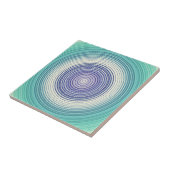 サークル – アクアティール(緑がかった色)ターコイズシアンブルー タイル (側面)