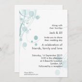 サークル＆スワール（ミスト） 5x7 招待状 (正面/裏面)