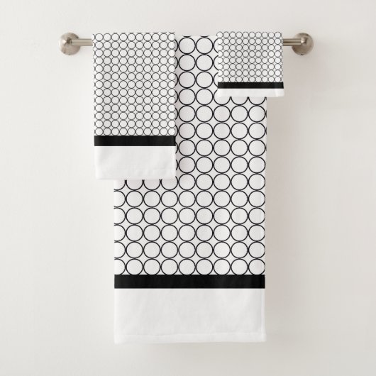 サークル リピート ブラックバンド バスタオルセット (インサイチュ)