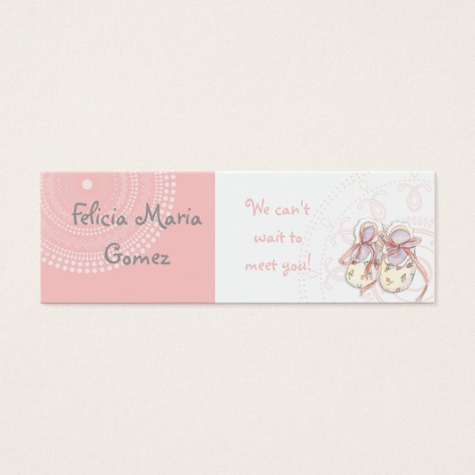 サークル'nブーティベビーガールシャワー招待状 (正面)