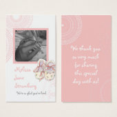 サークル'nブーティベビーガールシャワー招待状 (正面&裏面)