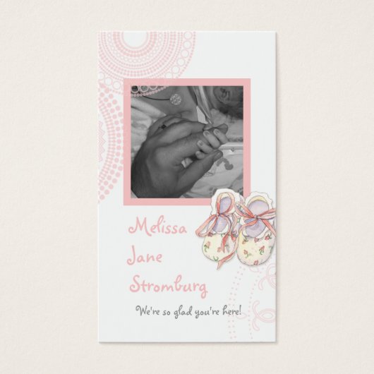 サークル'nブーティベビーガールシャワー招待状 (正面)