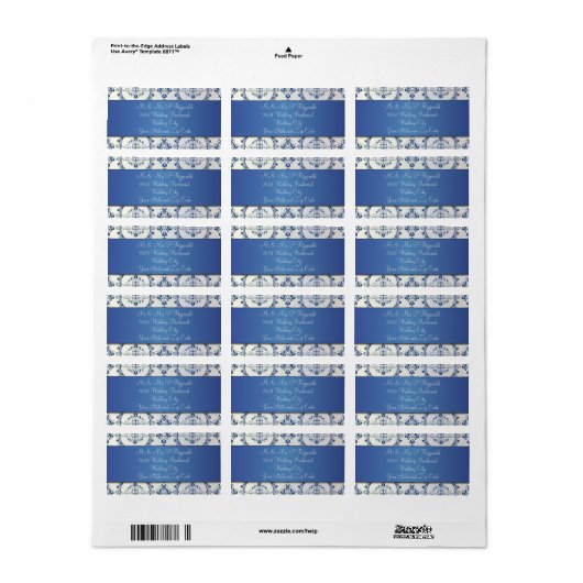 サーク華美ルダマスクサファイアブルー ラベル (フルシート)