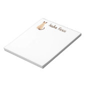 サーシャシャシャムネキャットシッティングバックビュー子猫カスタム ノートパッド (回転)