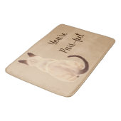 サーシャシャシャム猫好きバックビューあなたは目的 バスマット (アングル)